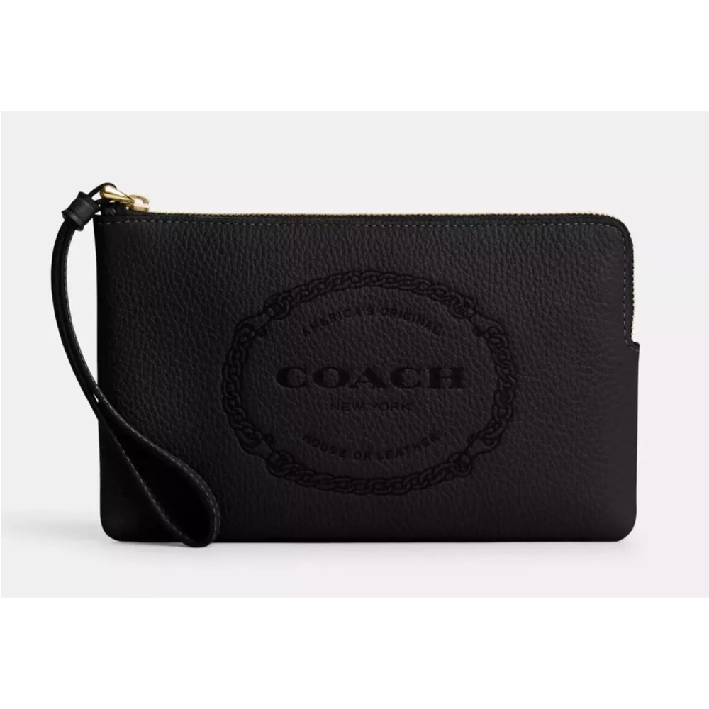 Coach Heritage Large Corner Zip Wristlet